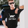 Cat Dad Shirt Perfect For Cat Dad Father’S Day V2 Long Sleeve T-Shirt Gifts for Him