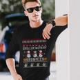 Chillin With My Snowmies Snow Ugly Christmas Sweater Long Sleeve T-Shirt Gifts for Him
