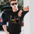 Cigar And Bourbon Great For Cigar Lounge Lovers Long Sleeve T-Shirt T-Shirt Gifts for Him