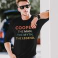 Cooper The Man The Myth The Legend Name Personalized Men Long Sleeve T-Shirt Gifts for Him