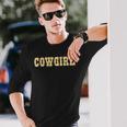 Cowgirl Brown Cowgirl Long Sleeve T-Shirt T-Shirt Gifts for Him