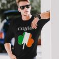 Coyle Reunion Irish Name Ireland Shamrock Long Sleeve T-Shirt Gifts for Him