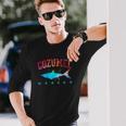 Cozumel Mexico Shark Scuba Diver Snorkel Diving Spring Break Men Women Long Sleeve T-Shirt T-shirt Graphic Print Gifts for Him