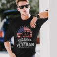 I Am A Dad Grandpa And A Veteran Nothing Scares Me Usa V3 Long Sleeve T-Shirt Gifts for Him