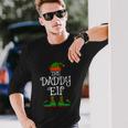 Daddy Elf Matching Christmas Pajama Dad Men V2 Long Sleeve T-Shirt Gifts for Him
