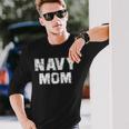 Damen US Navy Proud Mama Original Navy Vintage Mom Langarmshirts Geschenke für Ihn