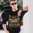 Das Beste Geschenk Papa Tochter Sohn Long Sleeve T-Shirt Geschenke für Ihn