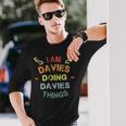 Davies Crest Davies Davies Clothing Davies Davies For The Davies Png Long Sleeve T-Shirt Gifts for Him