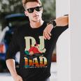 Dj Dad Vintage Beat Disc Jockey Fathers Day Long Sleeve T-Shirt Gifts for Him