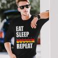 Eat Sleep Soccer Repeat Cool Soccer Germany Lover Player Men Women Long Sleeve T-shirt Graphic Print Unisex Gifts for Him