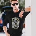 Edvin Name In Case Of Emergency My Blood Long Sleeve T-Shirt Gifts for Him