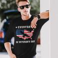 Everyday Is Veterans Day Proud American Flag Men Women Long Sleeve T-Shirt T-shirt Graphic Print Gifts for Him