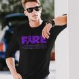 Fire Fighters Wear Purple Alzheimer Awareness Long Sleeve T-Shirt Gifts for Him