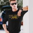Fort Drum New York Us Army Base Vintage Long Sleeve T-Shirt Gifts for Him
