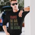 Frankie The Man The Myth The Legend Men Boys Name Long Sleeve T-Shirt Gifts for Him