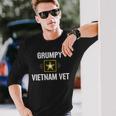 Grumpy Vietnam Vet - Men Women Long Sleeve T-shirt Graphic Print Unisex Gifts for Him