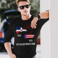 Half Puerto Rican Half Dominican Flag Map Combined Pr Rd Long Sleeve T-Shirt Gifts for Him