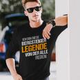 Herren Bergsteiger Lustig Spruch Legende Berge Witzig Langarmshirts Geschenke für Ihn