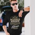 Herren Langarmshirts Legenden Geboren im Februar, Einzigartiges Design Geschenke für Ihn