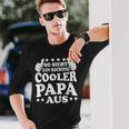 Herren So Sieht Ein Richtig Cooler Papa Aus Vatertag Mann Langarmshirts Geschenke für Ihn