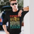 Herren Vatertag Biker Vater Ehemann Mountainbike Legende Langarmshirts Geschenke für Ihn