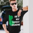Hes My Lucky Charm St Patricks Day Couple Long Sleeve T-Shirt Gifts for Him