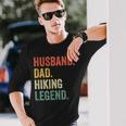 Hiker Husband Dad Hiking Legend Vintage Outdoor Long Sleeve T-Shirt Gifts for Him