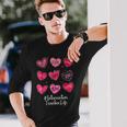 Intervention Teacher Hearts Valentine Valentines Day Quote F Long Sleeve T-Shirt Gifts for Him