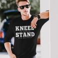 Kneel To Honor Stand For Respect Military Veteran Men Women Long Sleeve T-shirt Graphic Print Unisex Gifts for Him