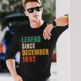Legend Since December 1992 Retro 30Er Geburtstag Langarmshirts Geschenke für Ihn