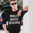 Lente Game Dev World Okayest Developer Long Sleeve T-Shirt T-Shirt Gifts for Him