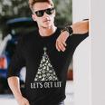 Lets Get Lit Weihnachtsbaum Geschenke Lebkuchen Schneemann Langarmshirts Geschenke für Ihn