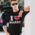 I Love Harry Cool Named Personalized Heart Long Sleeve T-Shirt Gifts for Him