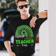 Luckiest Physics Teacher Ever Rainbow St Patricks Day Long Sleeve T-Shirt Gifts for Him