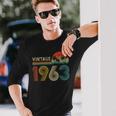 Made In 1963 60 Years Old Vintage 60Th Birthday Gifts Men Women Long Sleeve T-shirt Graphic Print Unisex Gifts for Him
