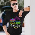 Mardi Gras Cruise Ship Beads Vacation Cruising Carnival Men Women Long Sleeve T-shirt Graphic Print Unisex Gifts for Him