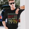 May 1919 Shirt 100 Years Old 100Th Birthday Decorations Long Sleeve T-Shirt T-Shirt Gifts for Him