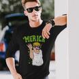 Merica Trump Bae Smoking Weed Cannabis 420 Stoner Long Sleeve T-Shirt Gifts for Him