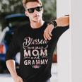Mother Grandma Blessed To Be Called Mom And Grammy Mothers D 516 Mom Grandmother Long Sleeve T-Shirt Gifts for Him