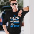 Motorrad-Motiv Herren Langarmshirts Si Papa ne peut pas la dégommer Geschenke für Ihn