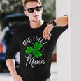 One Lucky Mama St Patricks Day Leaf Clover St Paddys Day Long Sleeve T-Shirt Gifts for Him