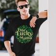 One Lucky Mama St Patricks Day Shamrock Clover Men Women Long Sleeve T-Shirt Gifts for Him