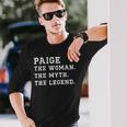 Paige The Woman Myth Legend Custom Name Long Sleeve T-Shirt Gifts for Him