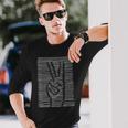Peace Sign Finger Gesture I Hippie Peace Sign Long Sleeve T-Shirt T-Shirt Gifts for Him