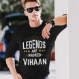 Personalisiertes Legends Are Named Vihaan Langarmshirts, Sternen-Design Geschenke für Ihn