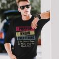 Poppop Knows Everything If He Doesnt Know Fathers Day Long Sleeve T-Shirt Gifts for Him
