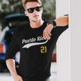 Puerto Rico Baseball 21 For Santurce Baseball Fans Long Sleeve T-Shirt Gifts for Him