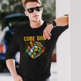 Puzzle Cube Dad Speed Cubing 80S Youth Vintage Math Long Sleeve T-Shirt Gifts for Him