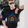 Rainbow Autism In April We Wear Blue Autism Awareness Month Long Sleeve T-Shirt T-Shirt Gifts for Him