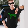 Rhodesian Ridgeback Dog Shamrock Leaf St Patrick Day Long Sleeve T-Shirt Gifts for Him